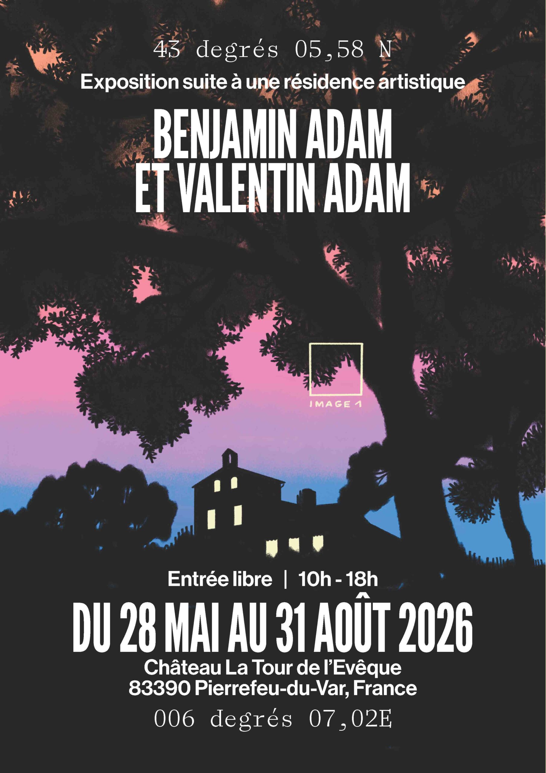 Affiche exposition Benjamin et Valentin Adam